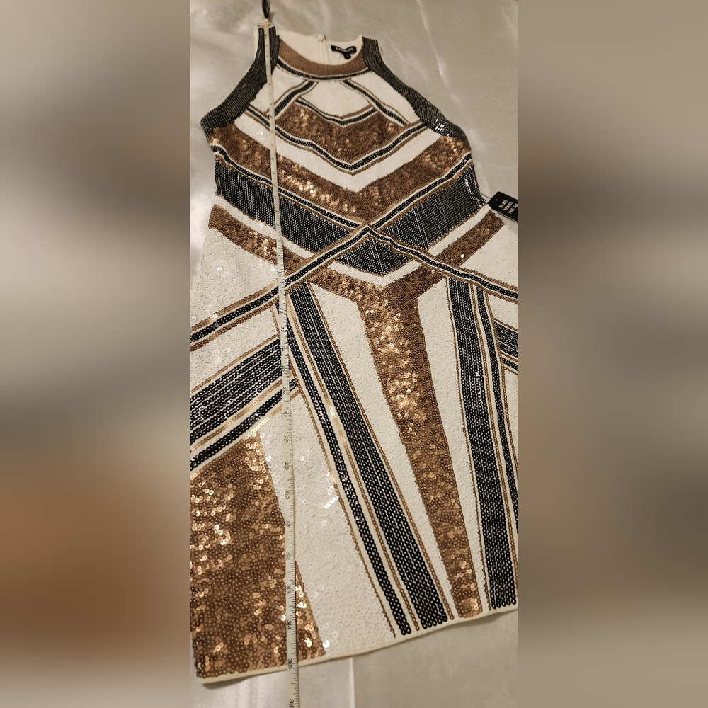 Aztec Sequin Bodycon Mini Dress | Express - Picture 12 of 14